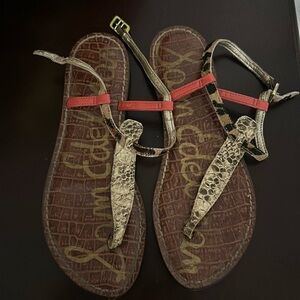 Sam Edelman multi design buckle sandals size 6!